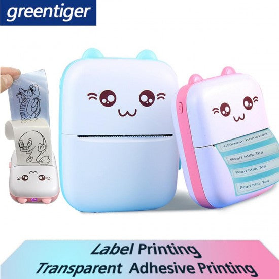 Cute Mini HD Pocket Printer- Wireless Thermal Printer for Notes, Labels, Photos & Receipts